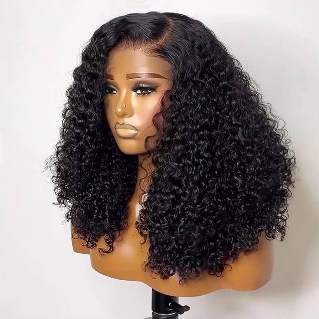 Human hair curly wig